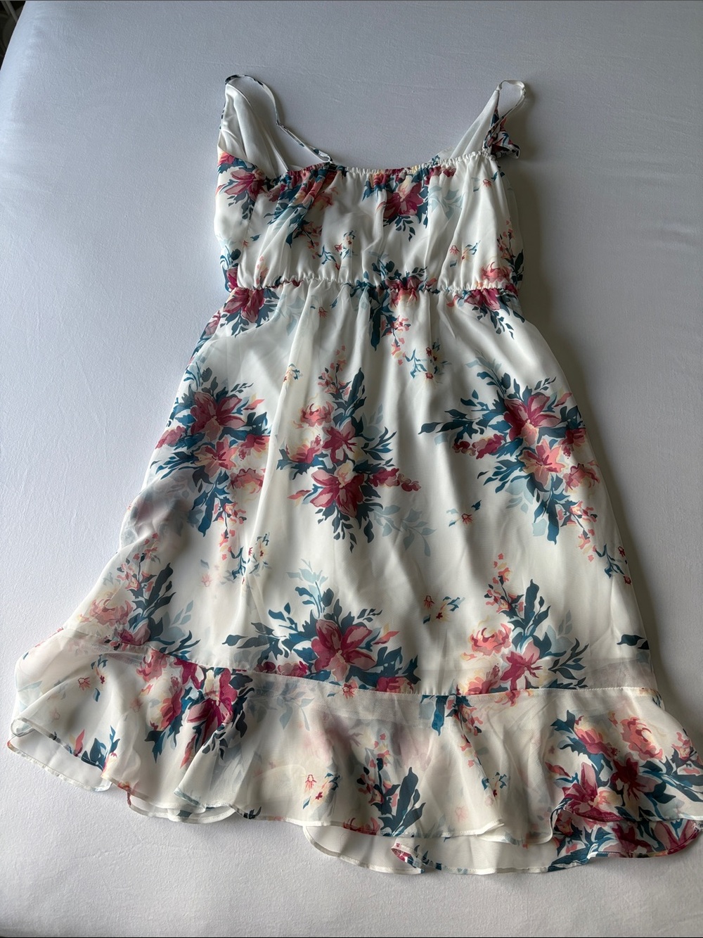 Cream Floral Ruffled Sundress - Picture 5 of 5